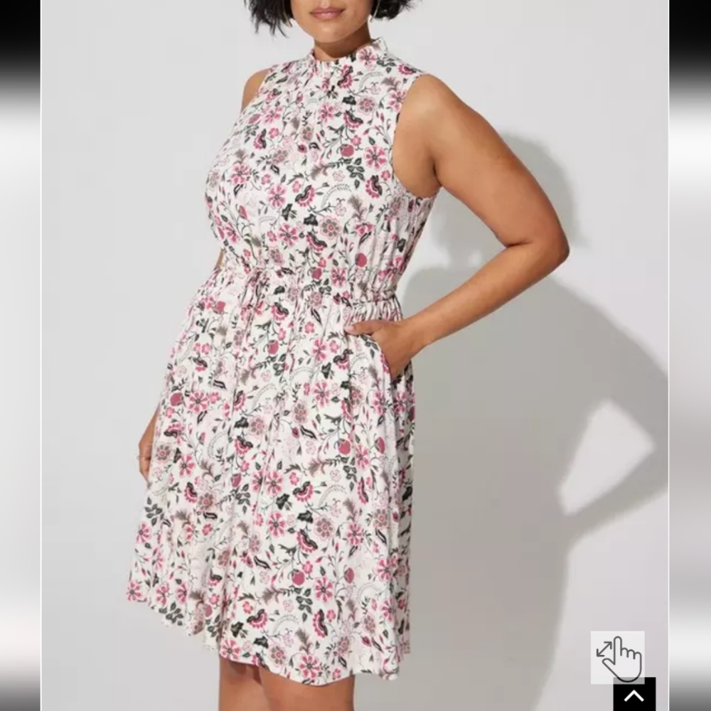 Torrid Mini Stretch Challis Hi-Low Dress